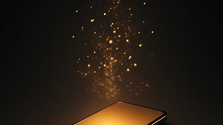 DDDJILI COM - Modern phone with glowing screen DDDJILI COM Modern phone with glowing screen